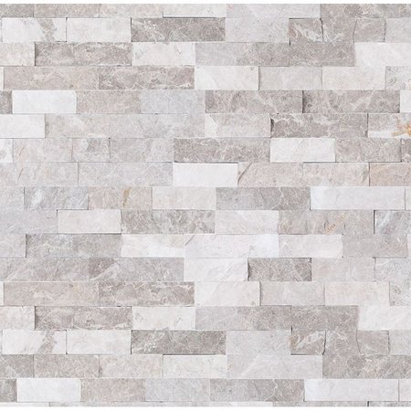 Msi Luna Gray Corner 6 in x 18 in Marble Splitface Corner Stacked Stone Ledger ZOR-PNL-0144-SAM